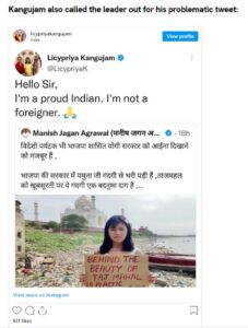 Uttar Pradesh Politician Calls MANIPUR Climate Activist A ‘Foreigner’, Gets Slammed For Racism